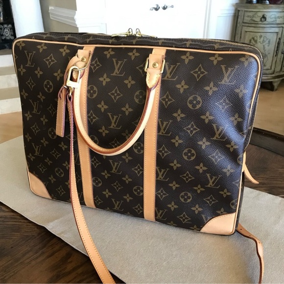 Excellent Unisex Louis Vuitton Porte Documents Voyage Briefcase with Strap - Picture 4 of 17
